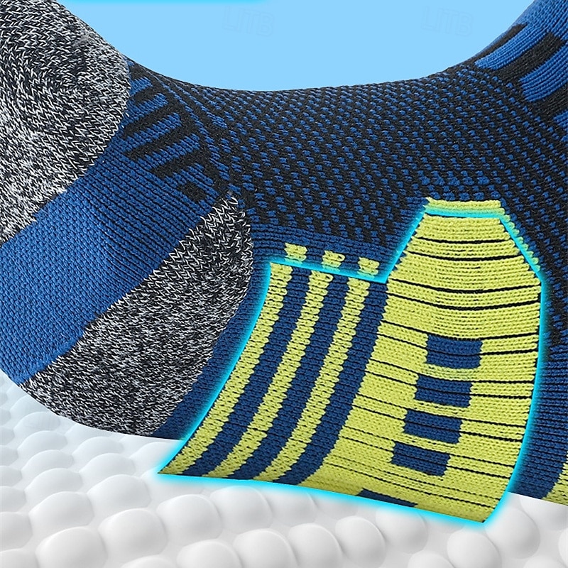 Men's 2 Pairs Multi Packs Socks Running Socks Casual Socks Black White Color Color Block Vacation Sports & Outdoor Daily Basic Medium Spring Fall Fashion Casual 2025 - $5.49 –P5