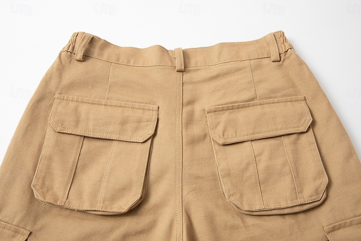 Per uomo Pantaloncini cargo Shorts Pantaloncini Estivi Multi-tasche Tasca con Patta Semplice Comodità Indossabile Lunghezza al ginocchio All'aperto Sport Quotidiano Moda Casual Verde Cachi del 2025 a $22.99 –P3