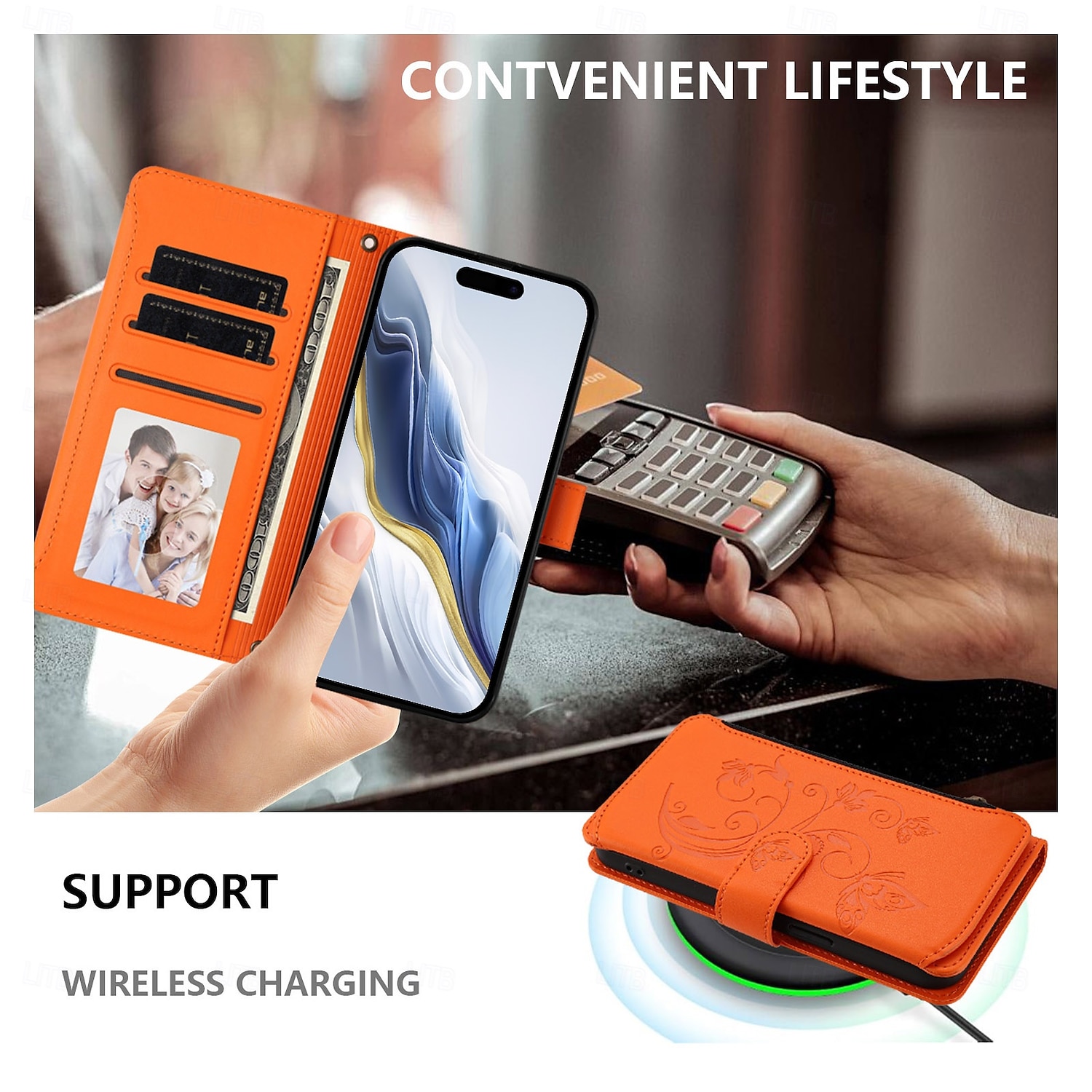 2025年 電話 ケース 用途 iPhone 16 Pro Max プラス iPhone 16 iPhone 15 14 Pro Max Plus iPhone 16e iPhone 13 Pro Max Mini iPhone 13 Mini バックカバー スタンド付き 全身保護 リストストラップ付き レトロ風 TPU PUレザー  コレクション – $15.99 –P16
