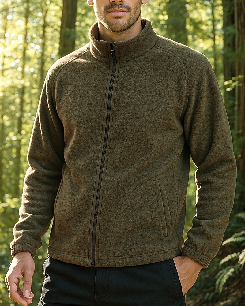 Herren Wanderjacke Wanderfleecejacke Winter Draussen Thermik Oberteil Rot Blau Grün Grau 2025 - $24.99 –P1