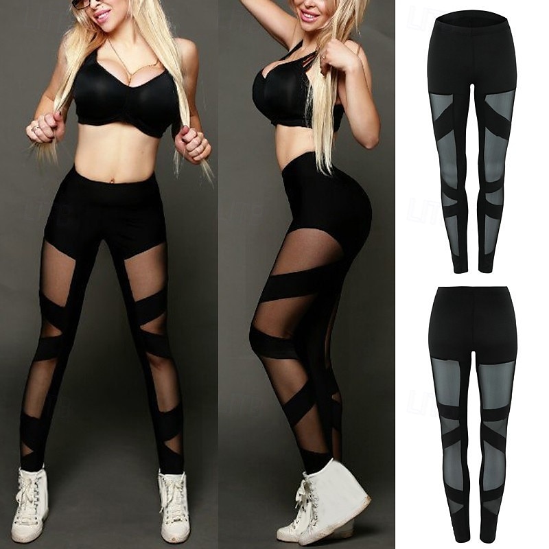 Femmes Collants Collants Athlétique Longueur complète Naturel Patchwork Patchwork Confortable Lifting des fesses Contrôle du ventre Yoga Décontracté Quotidien Noir Printemps Automne Slim de 2025 ? $16.99 –P1