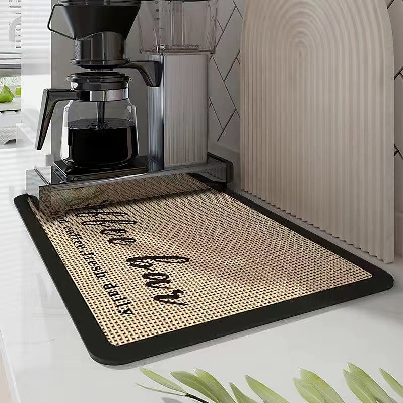 Superabsorberende afdruipmat voor de keuken, bekermat, droogt snel, antislip, gemakkelijk schoon te maken, beschermt het aanrechtblad tegen water, hitte en morsen. 2026 - $11.99 –P10