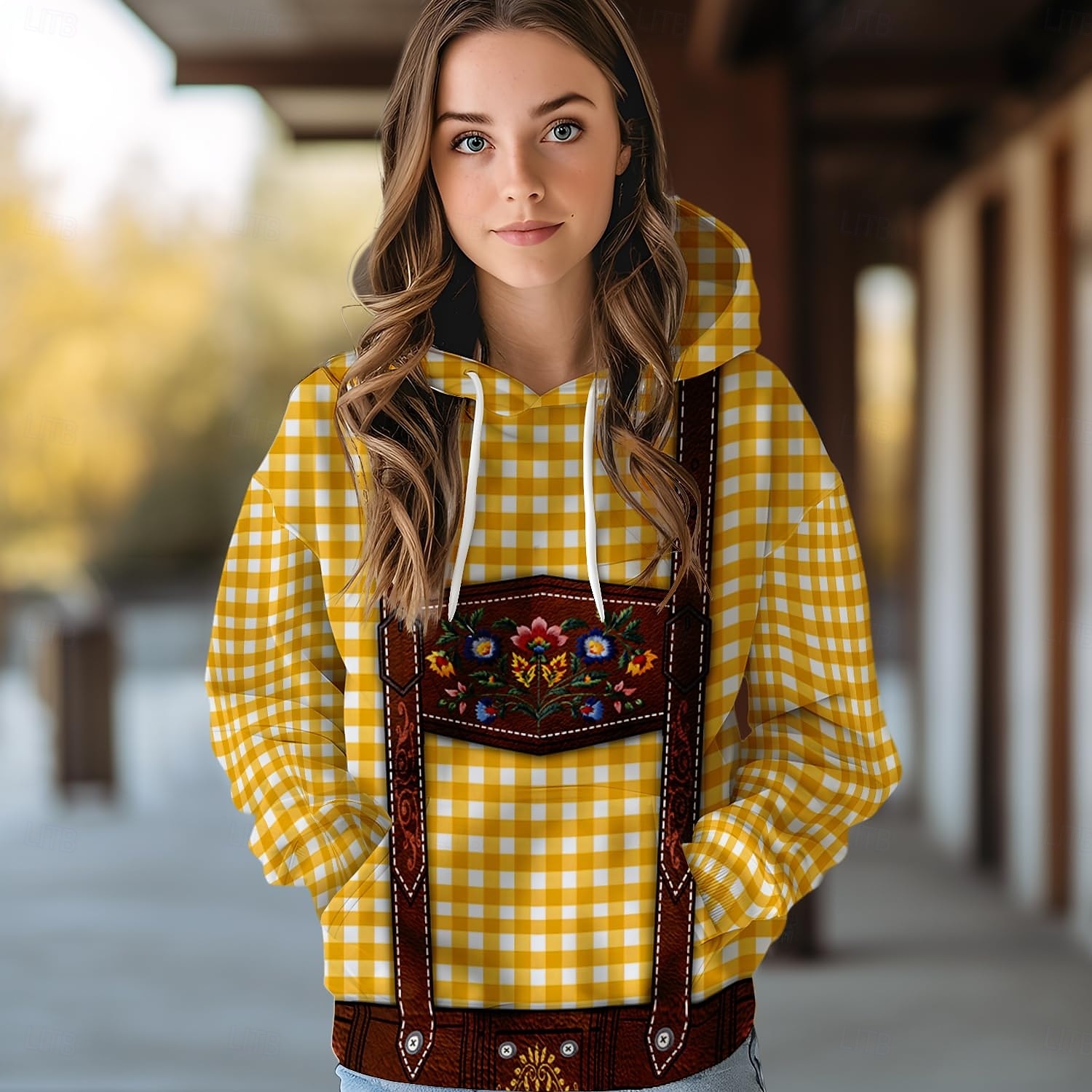 Oktoberfest Lederhosen-tryck Dirndl-tryck Huvtröja Pullover Bayersk München Tyska Grafisk Till Par Herr Dam Vuxna Karnival Oktoberfest öl 3D-utskrift Fest Ledigt / vardag 2025 - $29.99 –P11