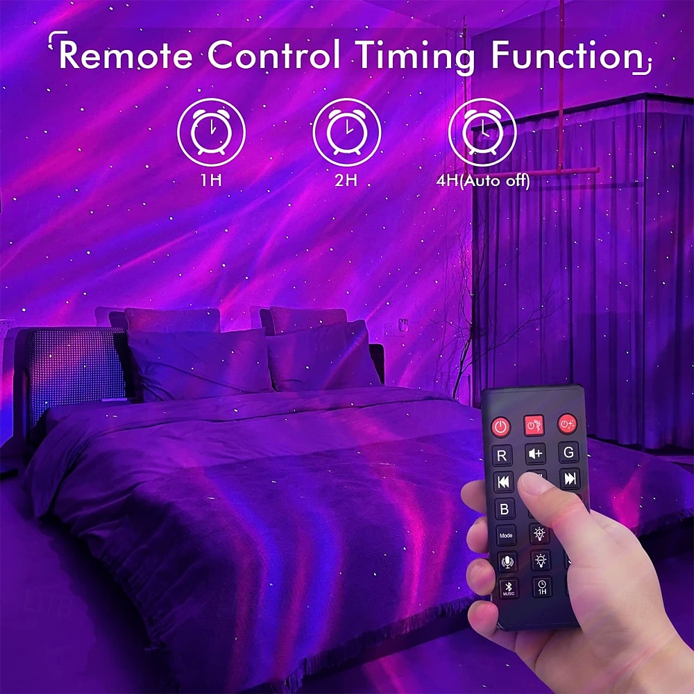 Northern Galaxy Light Aurora Projector with 33 Light Effects Night Lights LED Star Projector for Bedroom Nebula Lamp Remote Control White Noises Bluetooth Speaker for Parties 2025 - $25.99 –P7