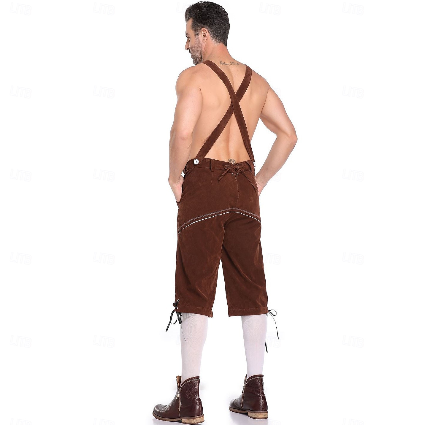Oktoberfest Lederhosen Hemd Alpine Hoed Bavarian Duits Weiden Voor heren Carnaval Feest Bierfestival Doek in traditionele stijl Blouse Short Outfits 2026 - $57.99 –P9