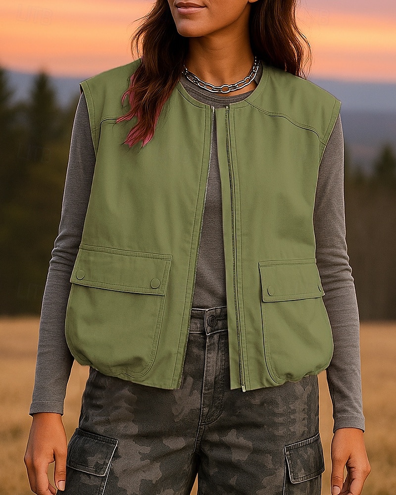 Mulheres Colete de Trilha Colete de carga Primavera Outono Ao ar livre Leve Respirável Colete Caça Pesca Alpinismo Preto Rosa claro Verde Tropa Azul Marinho Cáqui de 2026 por $34.99 –P5