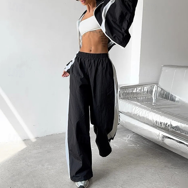 نسائي بدلة رياضية بنطلونات بنطلون رياضي رباط جيب ألوان متناوبة أطقم ملابس رياضية الربيع أسود أحمر الصالة الرياضية تدريب ركض خصر عالي ضد الهواء خفة الوزن رطوبة فتل كم طويل رياضة ألبسة رياضية مرن نسبياً 2026 - $47.99 –P9