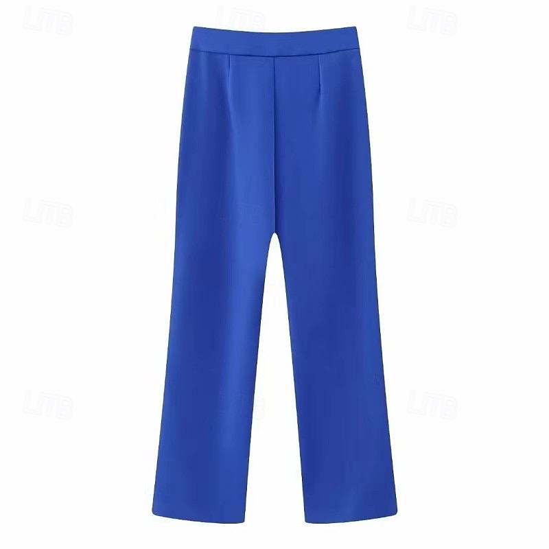 Per donna Pantaloni Eleganti Gamba larga Pantaloni Moda Streetwear Lunghezza intera Vita Alta Semplice Elastico in vita Traspirabilità Confortevole Streetwear Abbigliamento quotidiano Uscire Nero del 2025 a $24.99 –P5