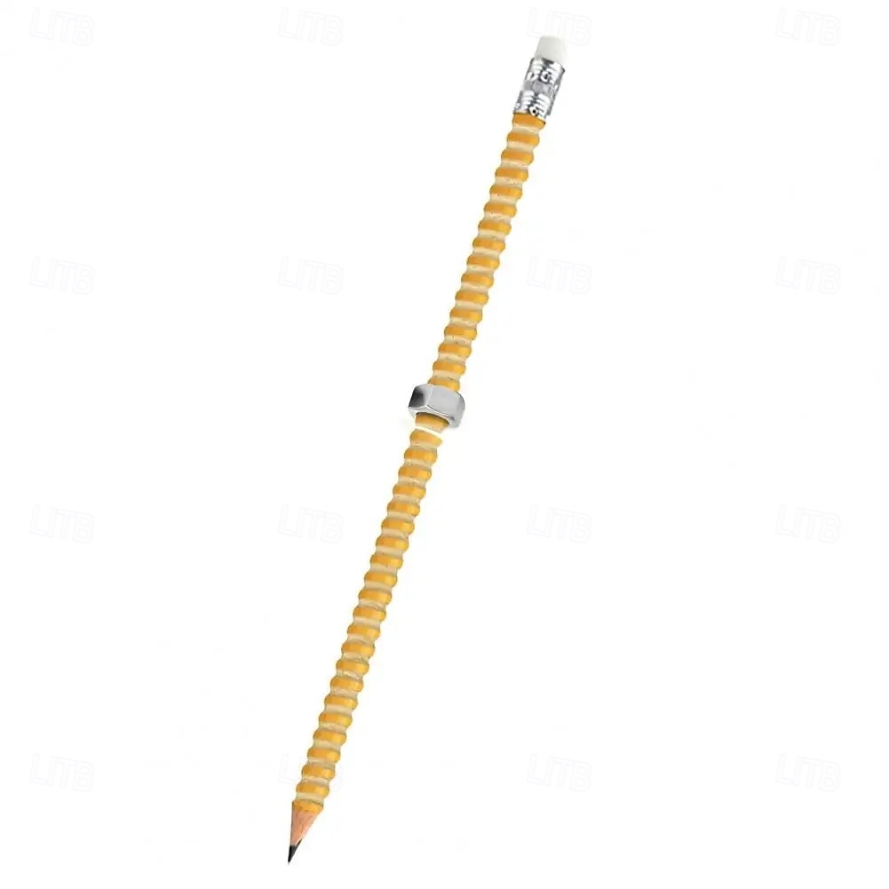Stylo de décompression d'écrou, crayon fileté, crayon en bois fileté avec écrou rotatif, parfait pour l'école, le bureau, la maison, cadeau d'anniversaire de 2025 ? $9.49 –P9