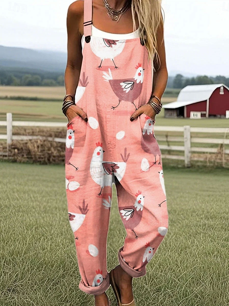 Mujer Mono Activo Graphic Sin Mangas Estampado Diario Vacaciones Holgado Azul Piscina Amarillo Rosa Verano 2026 - $45.99 –P3