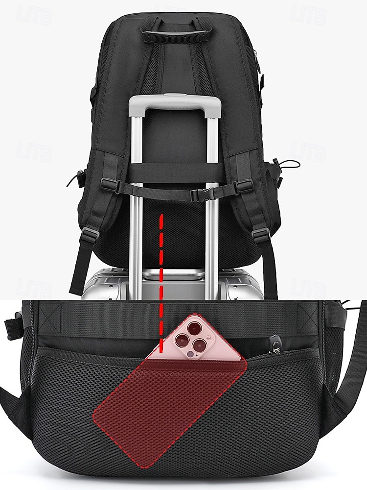 Mochila expandible de gran capacidad para hombre con tela repelente al agua, puerto de carga USB, diseño multicompartimento, bolso informal para portátil para exteriores y viajes. 2025 - $46.99 –P6