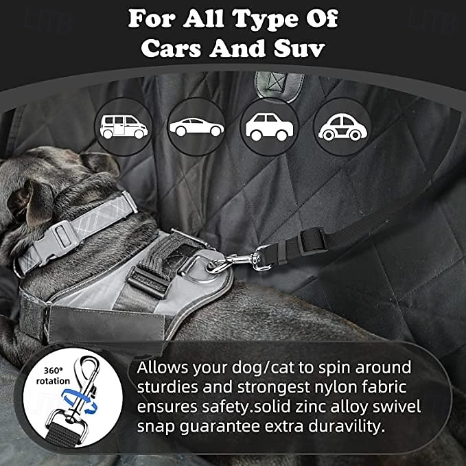 Laisse de voiture réglable pour chien, ceinture de sécurité élastique réfléchissante pour animaux de compagnie, harnais de sécurité multifonctionnel sans traction pour grands chiens, accessoires de de 2025 ? $7.99 –P5