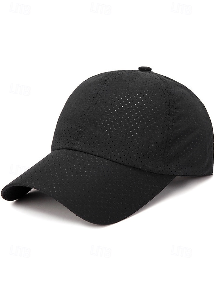 Gorra de béisbol ligera y transpirable para hombre: gorra deportiva de malla de secado rápido con hebilla de metal ajustable para correr, jugar al golf, hacer senderismo y uso diario. 2025 - $9.99 –P5
