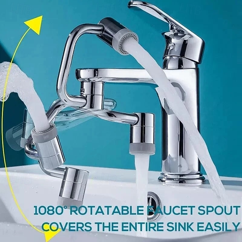 U-Shape Universal Faucet Splash Proof Extender with Rotatable Joint C Type Mechanical Arm Design for Bathroom Sink Water Saving Bubbler Tap Attachment for Easy Washing 2025 - $11.99 –P5