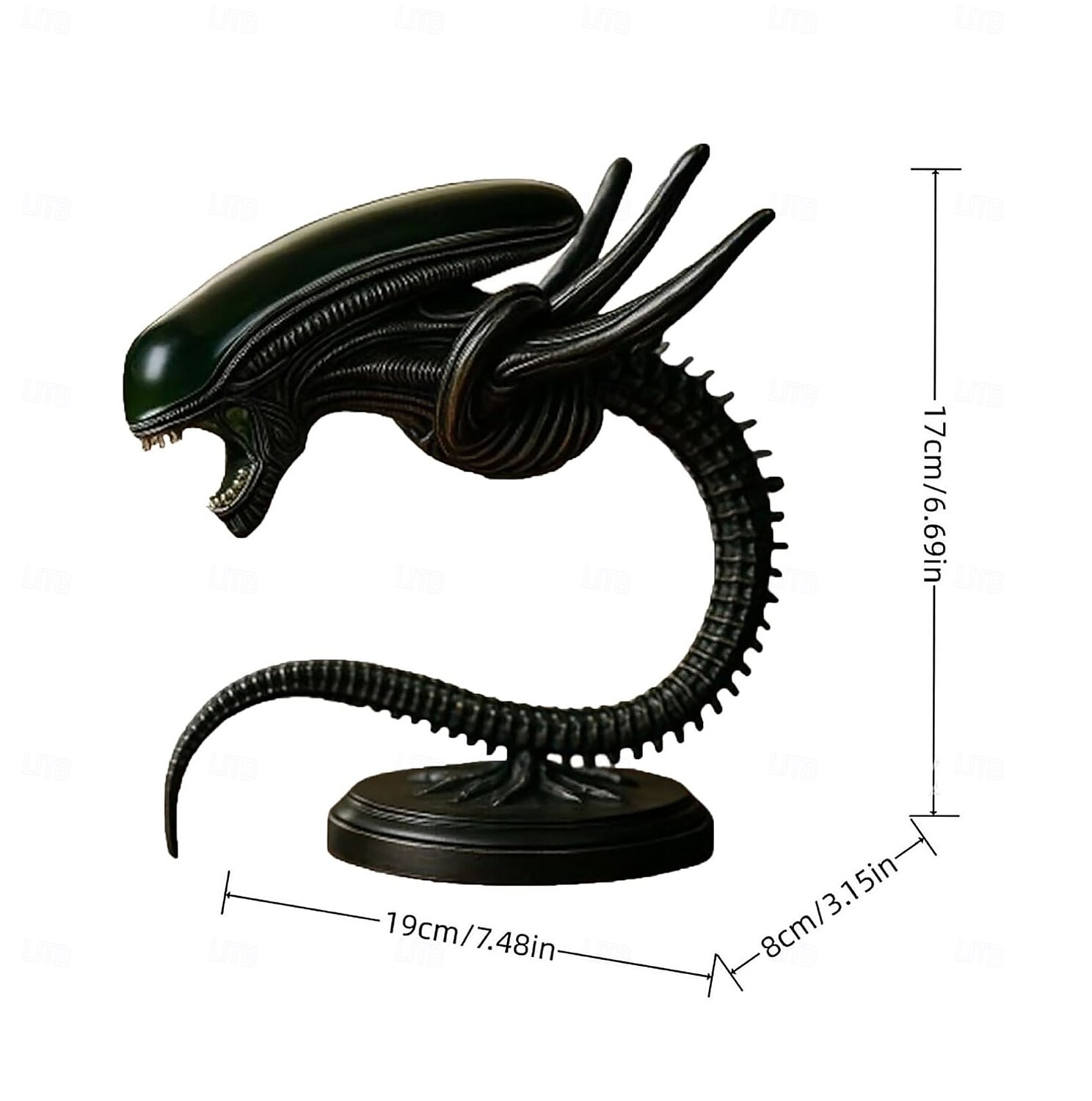 Ночной светильник в виде космического монстра, 3D-лампочка для кино из смолы, светодиодная настольная лампа в стиле научной фантастики, домашний декор, сделанная вручную из смолы, лампа в виде 2025 - $36.99 –P12