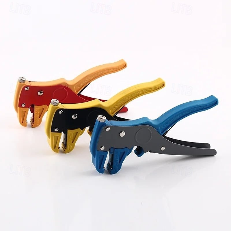 spelafili automatico, utensile elettrico multifunzionale, pinza a becco d'anatra regolabile per tagliare e spellare cavi, crimpare fili, utensile manuale per riparazioni elettriche del 2025 a $16.99 –P5