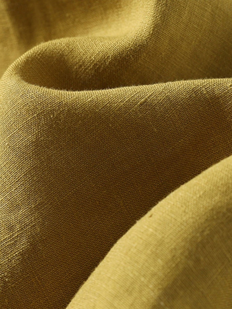 Mulheres Calças de linho de algodão chinês Estilo Étnico Básico Casual Comprimento total Cintura Alta Tecido Bolsos Com Cordão Conforto Exterior Com Stretch Férias Rua Diário Preto Branco fúcsia de 2025 por $39.99 –P15