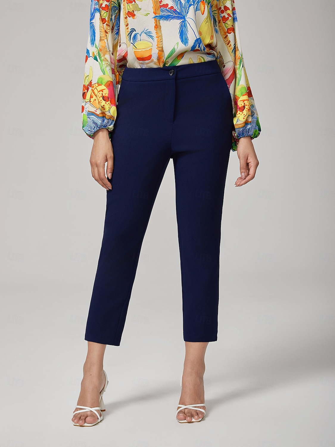 pantaloni affusolati alla caviglia in tessuto altamente elasticizzato del 2025 a $64.99 –P1