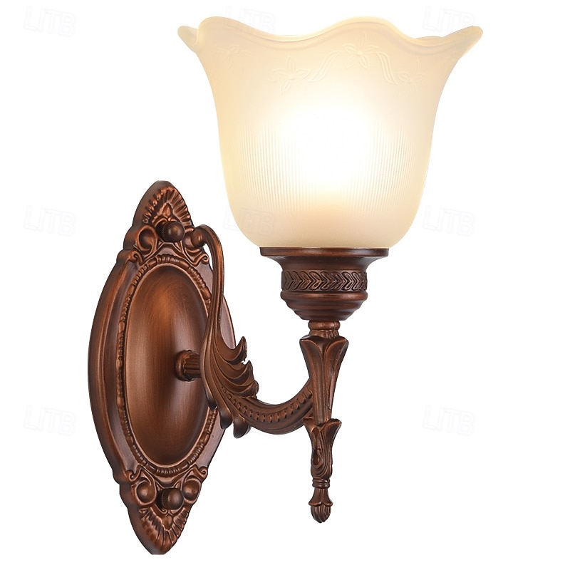 aplice de perete, corpuri de iluminat moderne de perete, aplice de perete în stil rustic cu abajur din sticlă transparentă, aplice pentru living, dormitor, scară, baie, hol 110-240v 2025 - $109.99 –P6