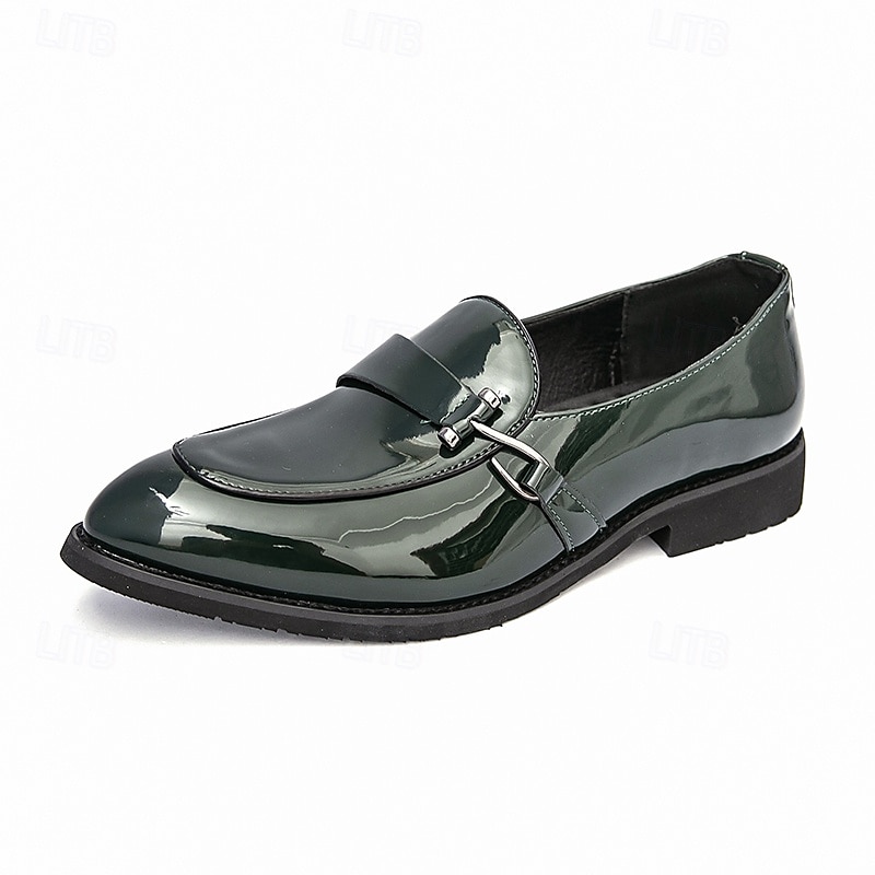 herresko i skinnende gull – metalliske slip-on-sko til bryllup, kveldsgallaer og forestillinger 2026 - $59.99 –P4