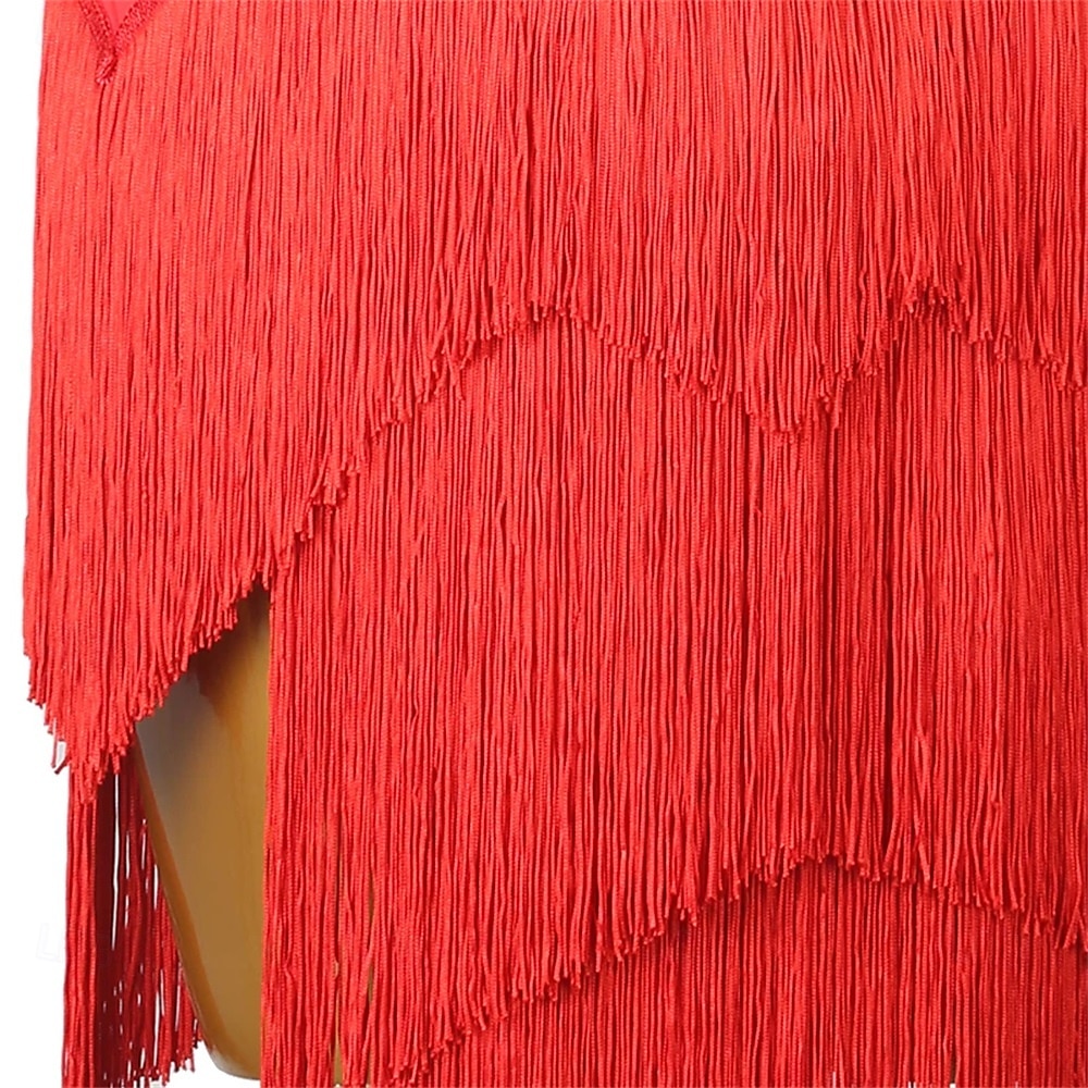 Danse Latine Robe Épissage Femmes Performance Entraînement Soirée manche longue Haut Nylon de 2025 ? $133.99 –P7