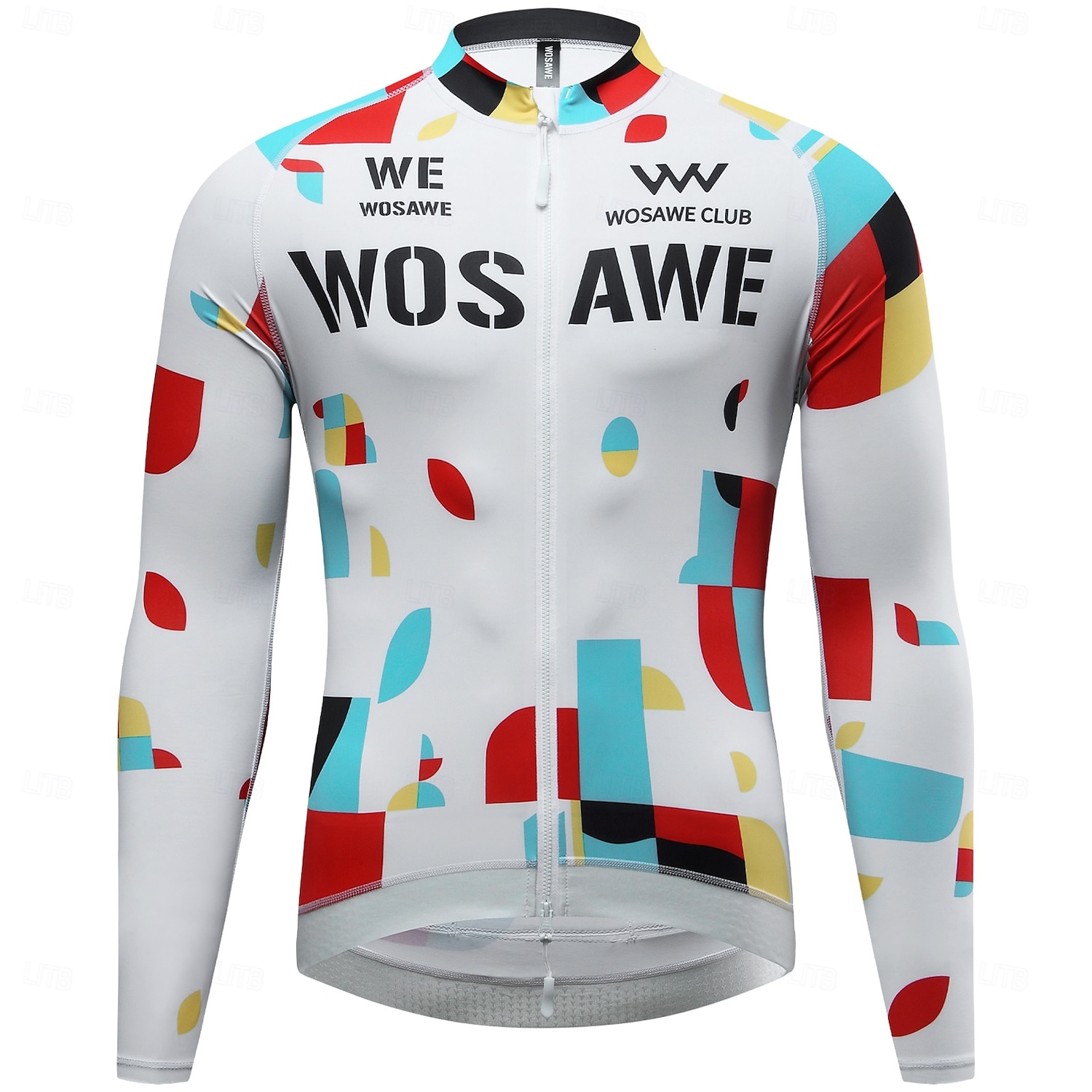 WOSAWE Spring Summer Men's Cycling Long Sleeve Quick Dry Breathable Printed Top Road Cycling Jersey Jacket BD270 2025 - $42.99 –P4