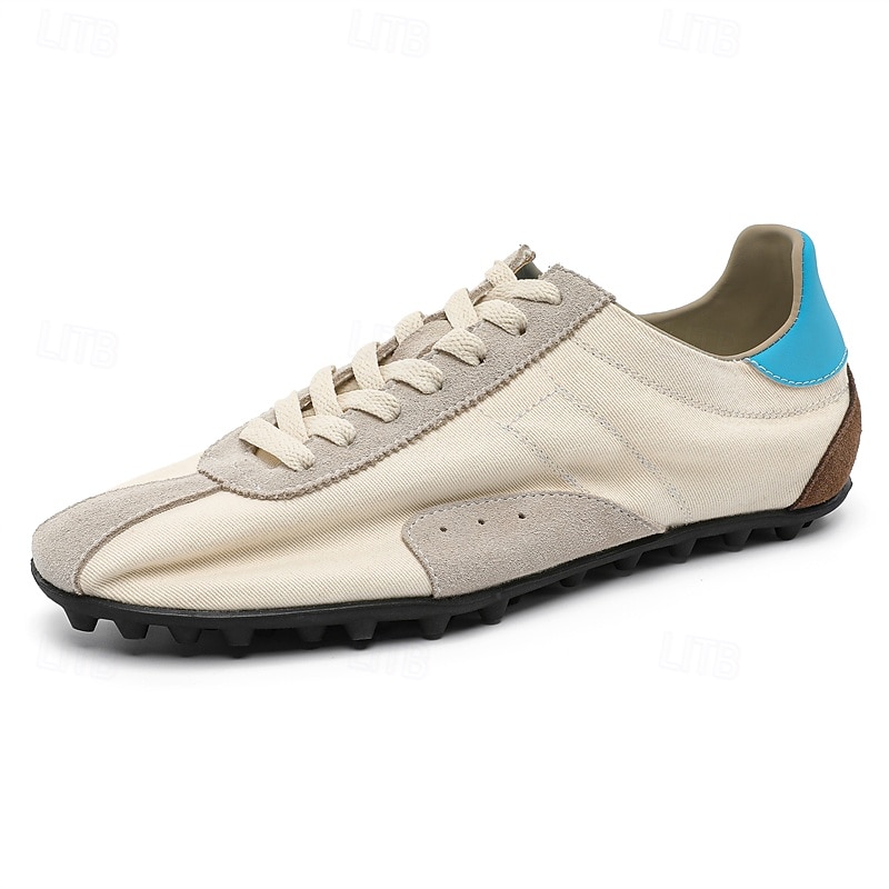 Herr retro gula och bruna sneakers med ventilerande ovandel och halkfri sula, sportinspirerade vardagsskor för pendling, resor och vardagsbruk 2025 - $54.99 –P4