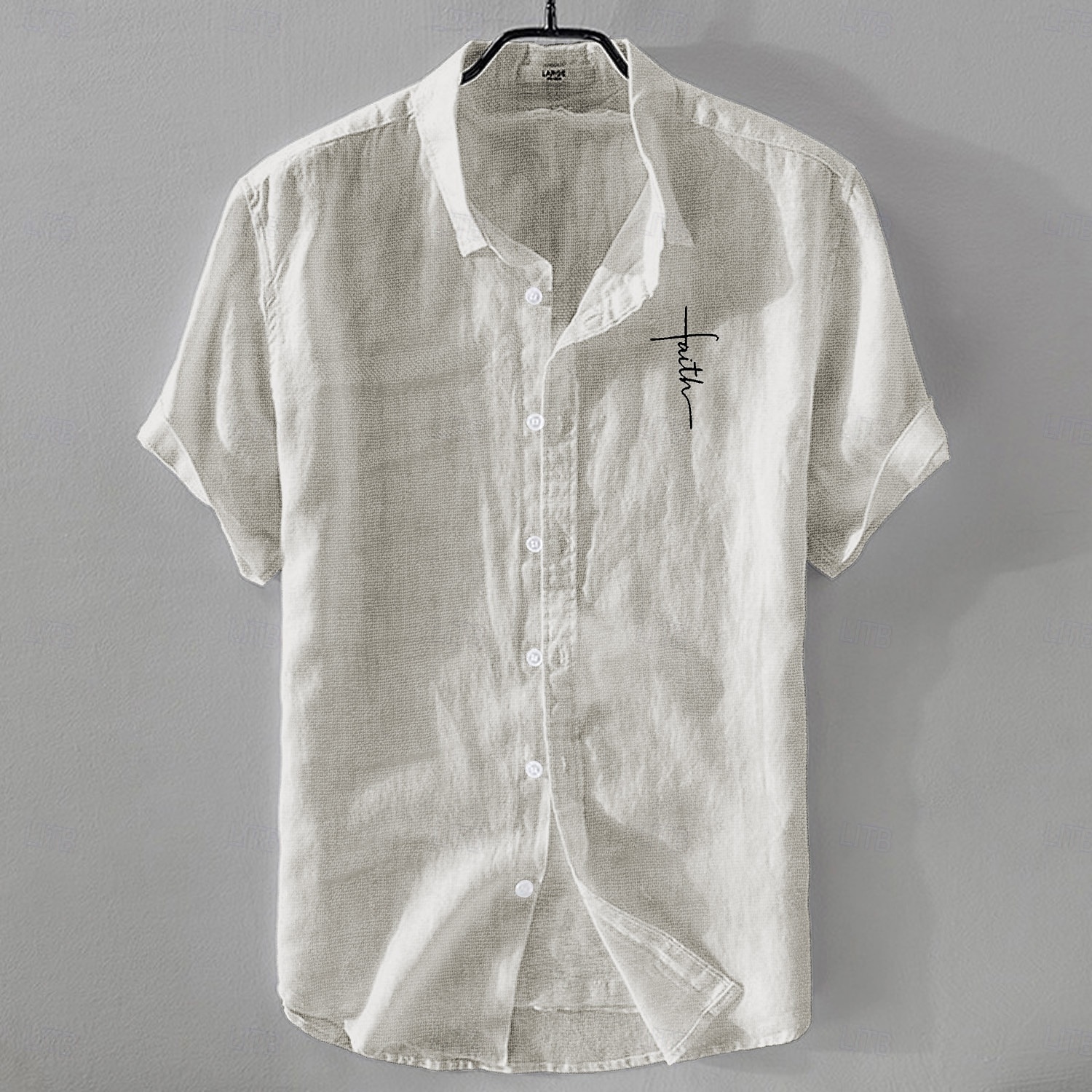 Men's Linen Shirt Casual Shirt Cotton Linen Shirt Button Up Shirt Pattern Vacation Street White Dark Navy Sky Blue Khaki Short Sleeve Lapel Summer Clothing Apparel Button-Down 2025 - $20.99 –P11