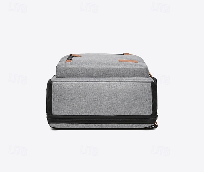Sac à dos bleu pour ordinateur portable avec port USB – Sac de voyage et d'école à compartiments multiples avec accents en cuir et poche pour bouteille d'eau de 2025 ? GBP £24 –P7