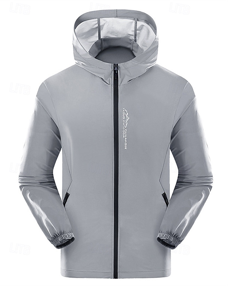 Men's Solid Colored Running Jacket Outdoor Jacket Spring Fall Pockets Full Zip Long Sleeve Athletic Waterproof Sun Protection Windproof Lightweight Moisture Wicking Fishing Hiking Running Blue Dark 2026 - $17.49 –P5
