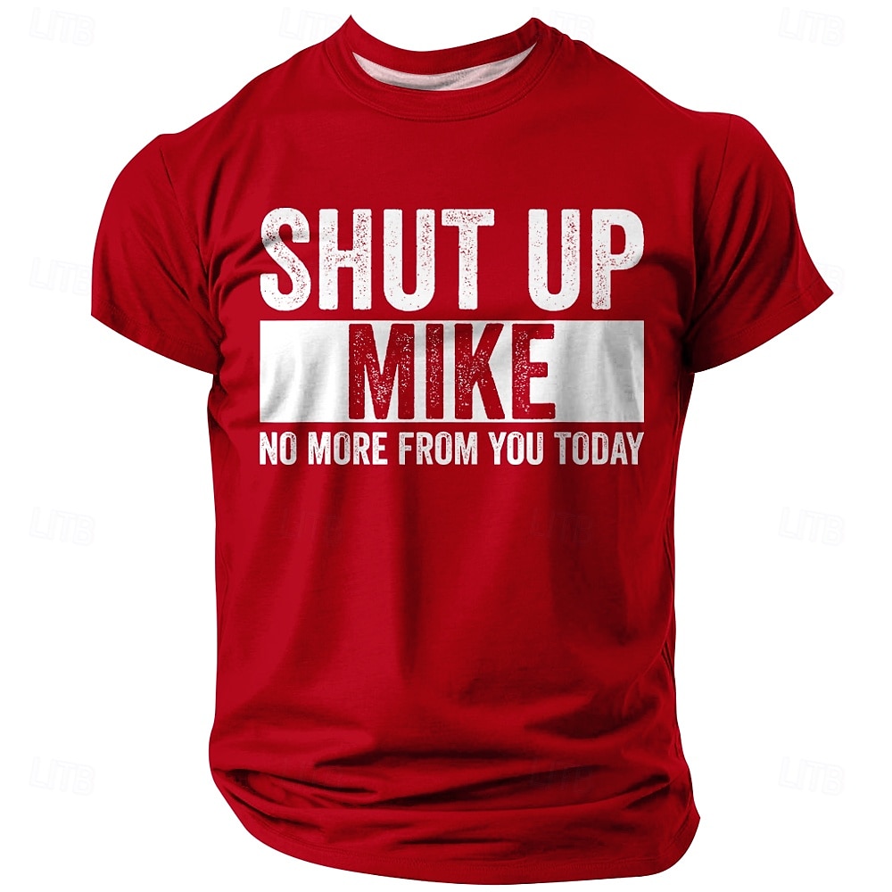 Voor heren Grappig jargon T-shirt Korte mouw T-shirt 3D-afdrukken Strakke ronde hals Overhemd Modieus Dagelijks Straat Casual Dagelijks Zwart Rood blauw Zomer Lente Alle seizoenen Kleding S M L XL 2025 - $17.99 –P1
