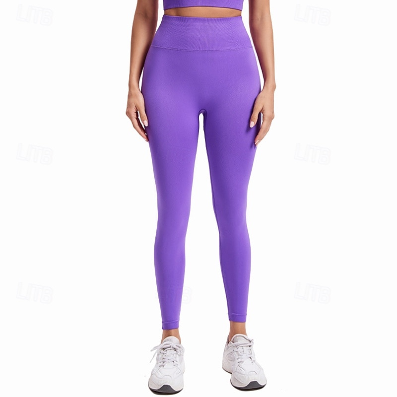 Mujer Leggings Capri Mallas Leggings de Yoga Control de barriga Alta cintura Gimnasio Rutina de ejercicio De Deporte Prendas de abajo Color sólido Negro Blanco Azul Otoño Deportes Ropa de Deporte 2025 - $18.99 –P14