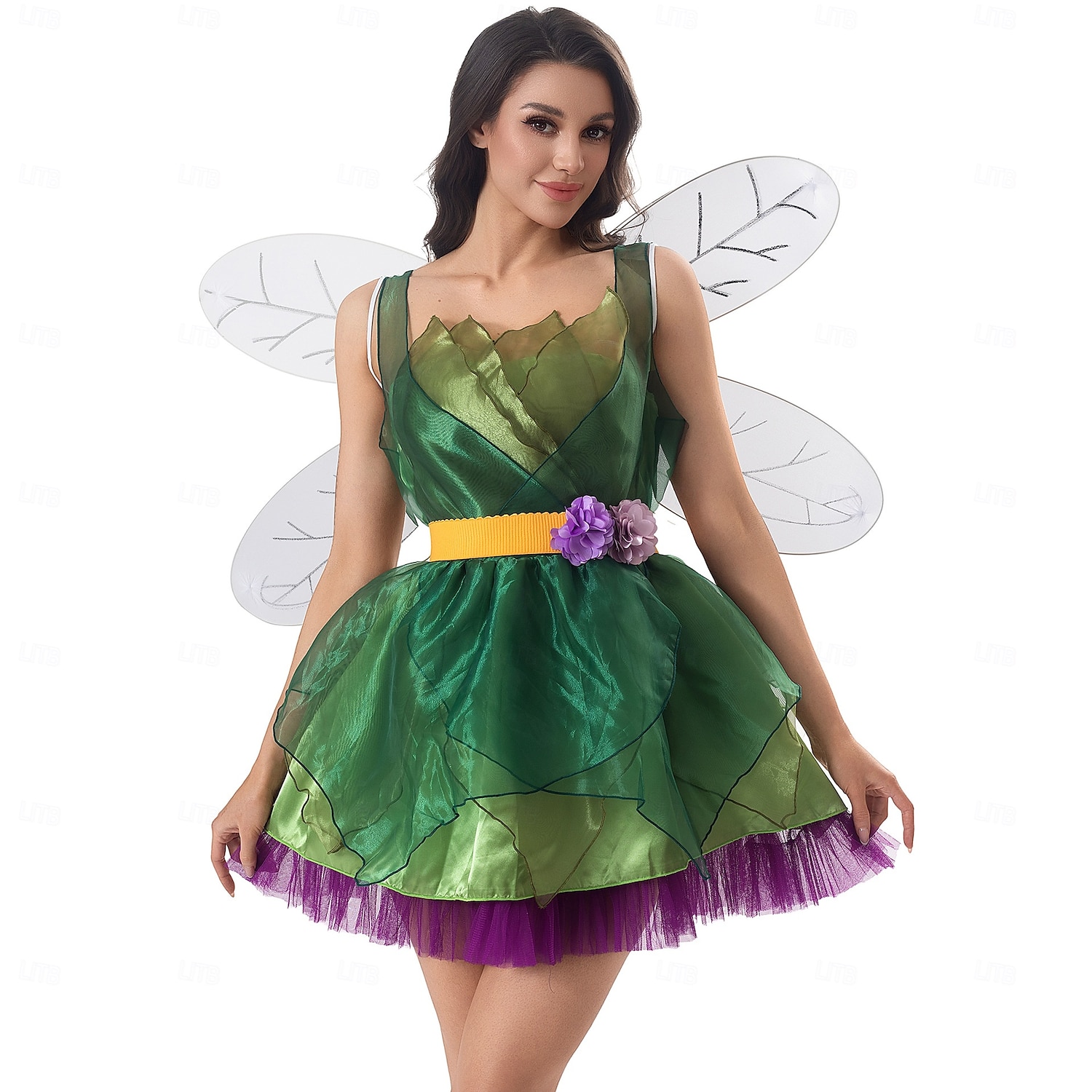 Peter Pan Fairy Tale Elf Tinker Bell Dress Cosplay Costume Tutu Storybook Characters Cosplay Movie Cosplay for Women's Adults' Halloween Carnival World Book Day Performance Educational Dress Up 2025 - $46.99 –P1