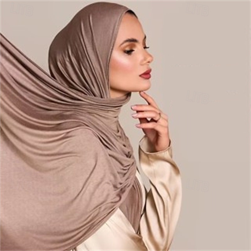 Damen Rechteckiger Schal Straße Täglich Date Gris Schwarz Weiß Schal Einfarbig 2025 - $17.49 –P1