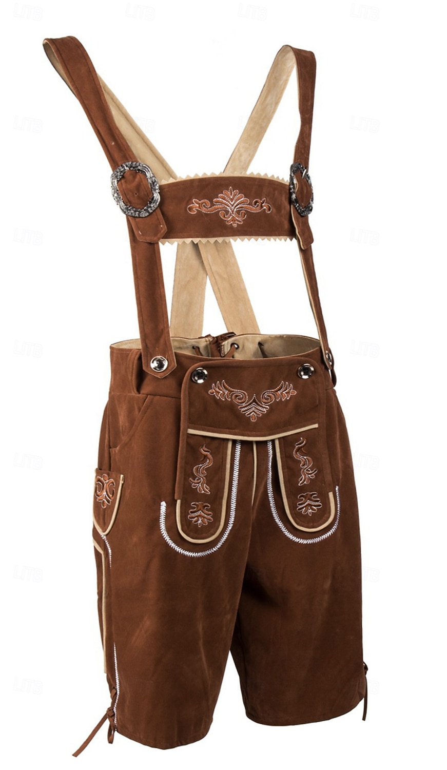 Oktoberfest Lederhosen bawarski Niemiecki Monachium Łąki Męskie Karnawał Impreza Festiwal Piwa Tkanina w stylu tradycyjnym 2026 - $83.99 –P4