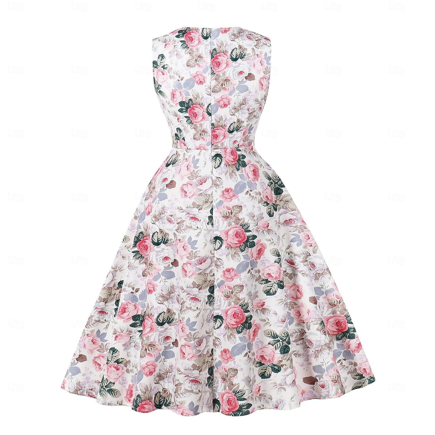 Retro / vintage 1950-luku rockabilly Keskipäivä Swing -mekko Flare mekko Istuvuus ja levennys Kukka Naamiaispuku Naisten Naamiaiset Loma Kausaliteetti Retro-teemaiset juhlat Aikuiset Leninki Kevät 2026 - $34.99 –P2