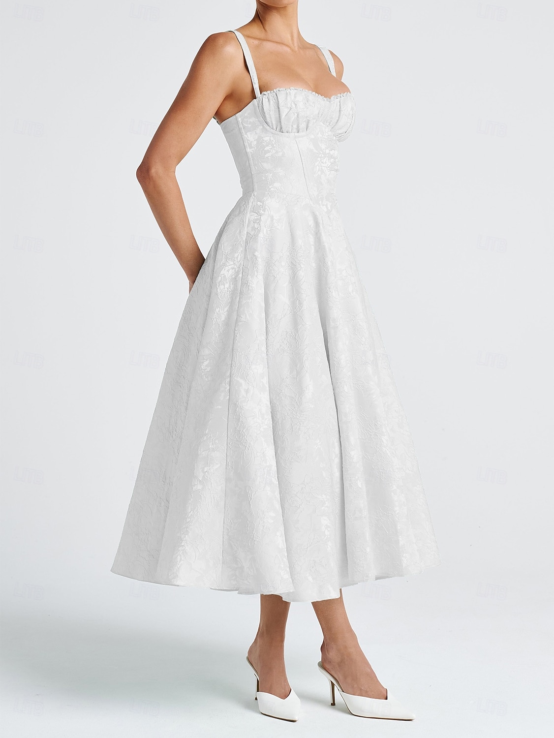 Retró 1950-es Rockabilly Déli Koktélruha Swing ruha Flare ruha Fűző Fit and Flare Virágos Jacquardszövet Női Valentin nap Álarcos mulatság Estély Hazaérkezés Retro témájú buli Felnőttek Ruha Tavaszi 2025 - $53.99 –P10