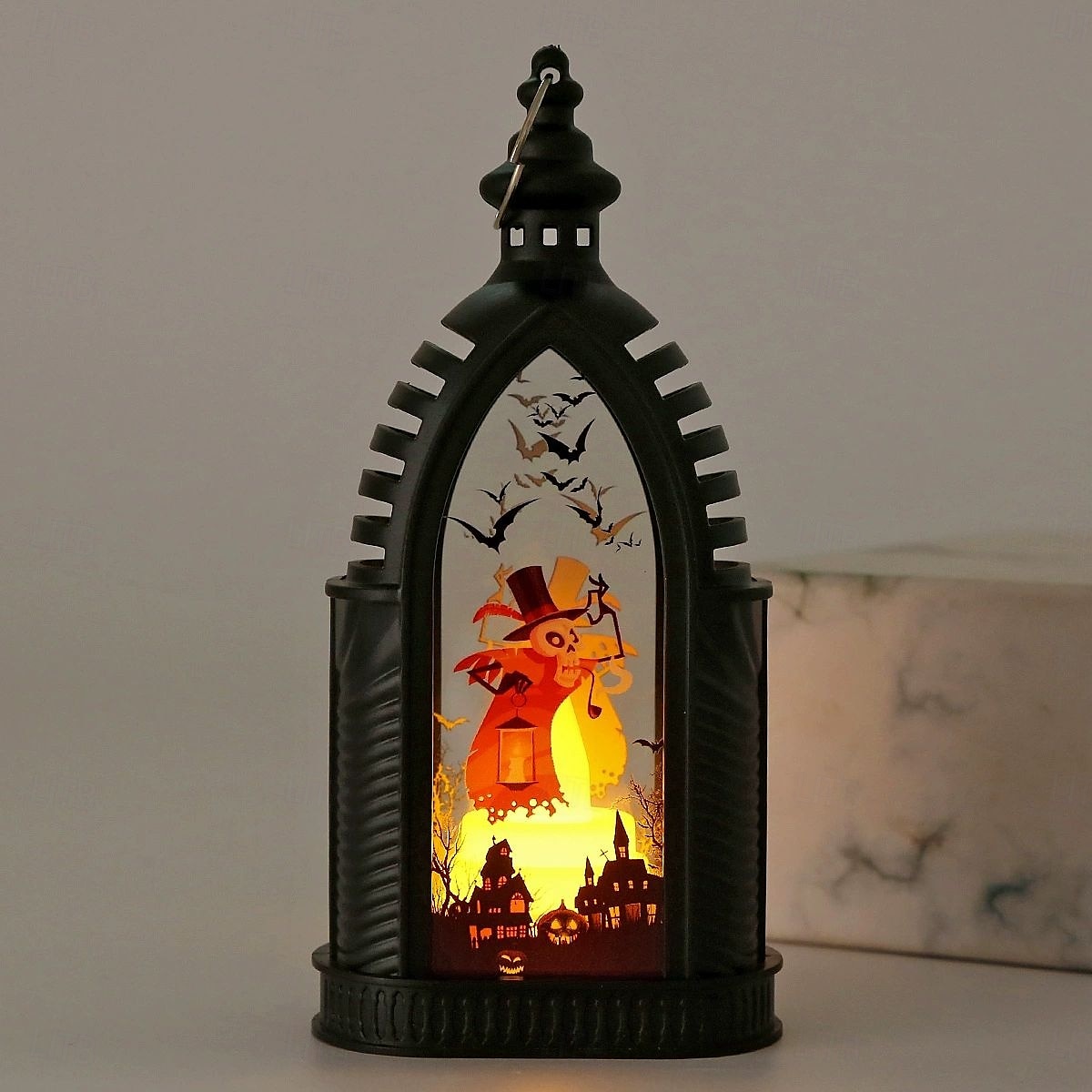 Vela electrónica LED de Halloween, linterna retro, decoración de ambiente, suministros para fiestas navideñas, diseño de escena, accesorios 2025 - $9.99 –P6