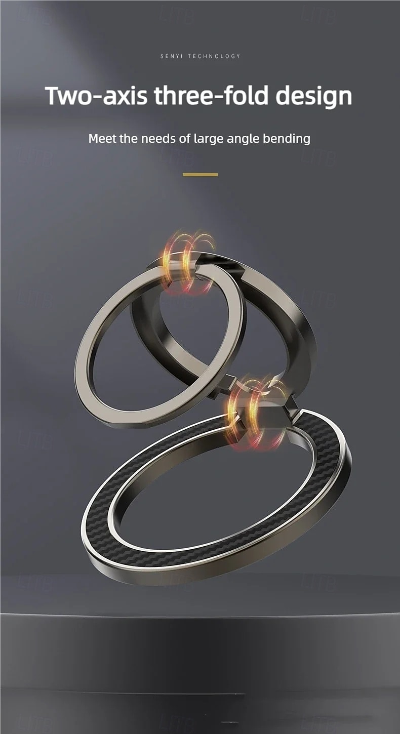 2 Pack Fashion Carbon Fiber Pattern Double Sided Magnetic Phone Holder Bracket For MagSafe Cellphone Grip Mobile Support Stand Grip Tok 2026 - BHD 7.79 –P6