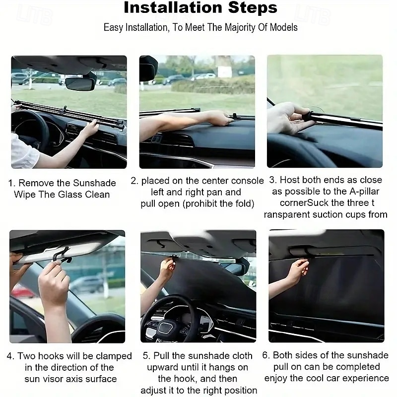 2 parasoles enrollables automáticos para parabrisas de coche, retráctiles, grandes, con ventosas, aptos para todo tipo de vehículos. 2025 - $31.99 –P10