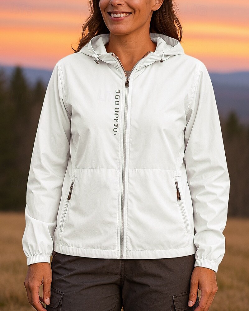 Damen Windjacke Wanderjacke Hardshelljacke Außen Sonnenschutz Schnelltrocknend Leicht Atmungsaktiv Wanderoutfits Wanderbekleidung Frühling Herbst Jacke Klettern Camping / Wandern / Höhlenforschung 2025 - $28.99 –P5