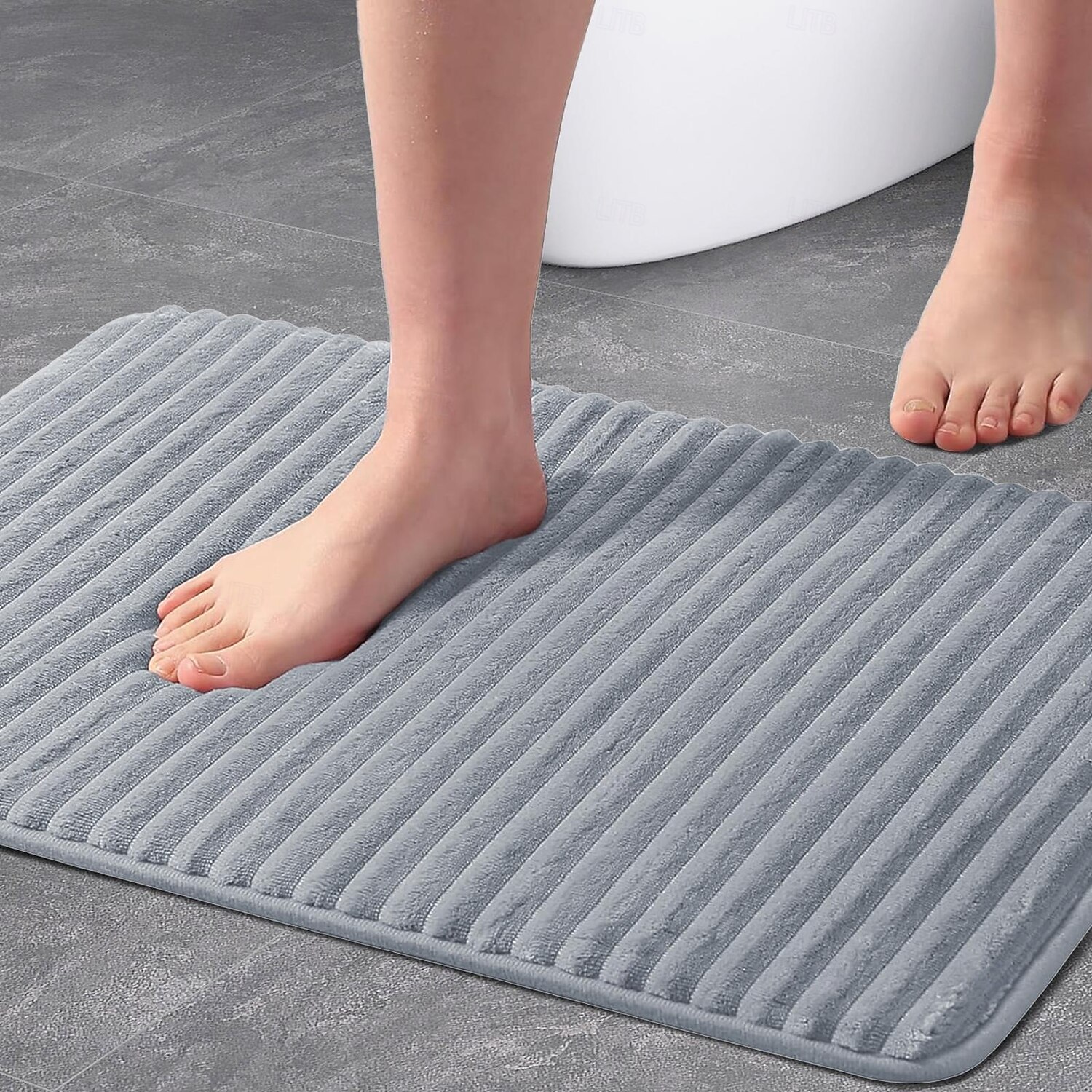 Ultra Soft Bath Mat Charcoal Infused Memory Foam 17" x 24", Bath Rugs for Bathroom Non-Slip, Thick & Water Absorbent Bathroom Rugs, Room Accessories Shower Floor Mat, Washable 2025 - $20.99 –P2