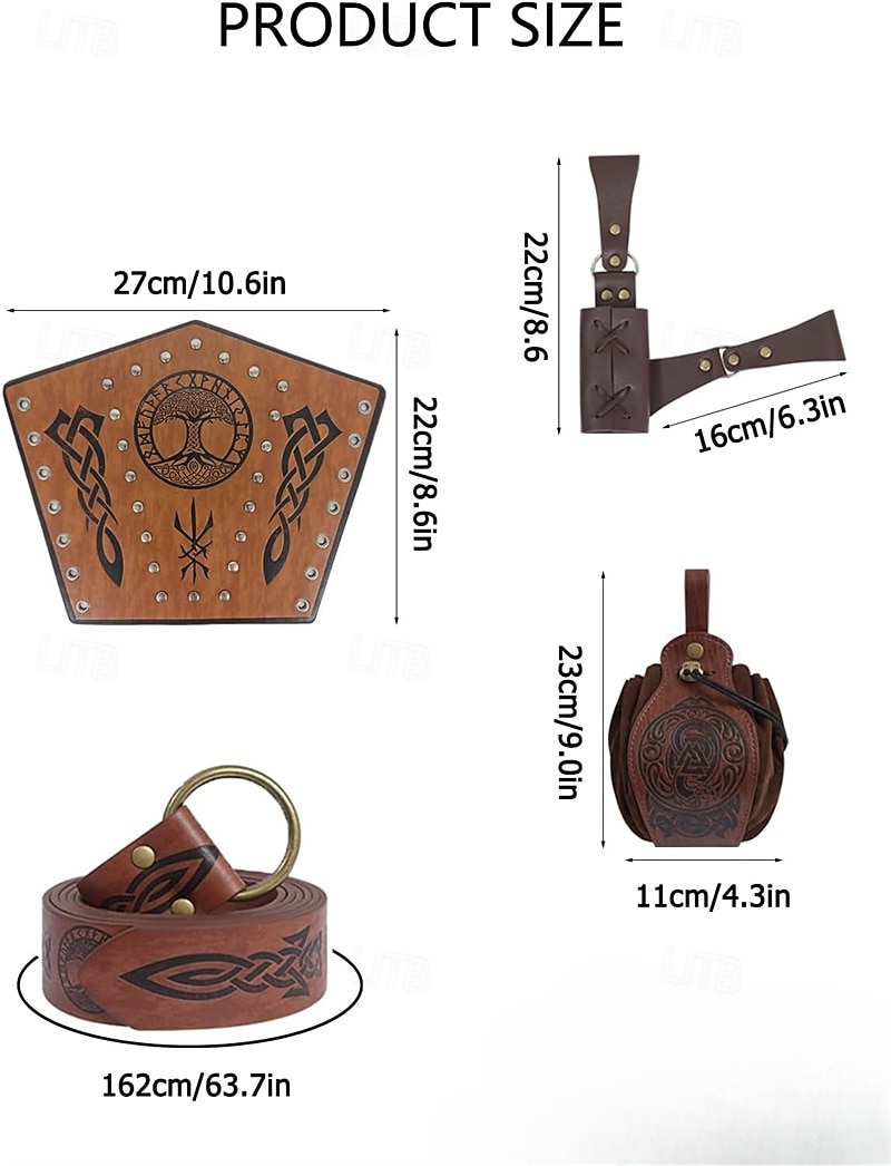 Ρετρό / Βίντατζ Μεσαίωνα Αναγέννησης Παντελόνια Σύνολα Ζώνη Μέσης Πειρατής Βίκινγκ Φανταχτερή Φόρεμα Ανδρικά Βίκινγκ Απόκριες Μασκάρεμα Επίδοση Μασκάρεμα LARP Ενηλίκων Πουκάμισο Παντελόνια Ζώνη 2026 - $90.99 –P3