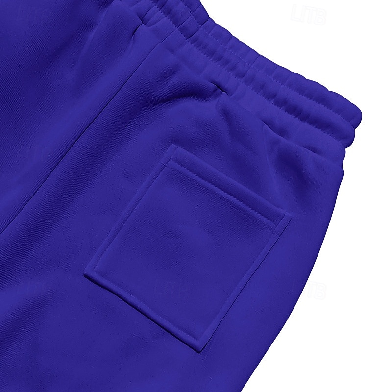Men's Cargo Pants Fleece Pants Sweatpants Joggers Trousers Elastic Waist Drawstring Multi Pocket Plain Comfort Warm Full Length Outdoor Casual Daily Sports Fashion Black White 2026 - $20.99 –P12