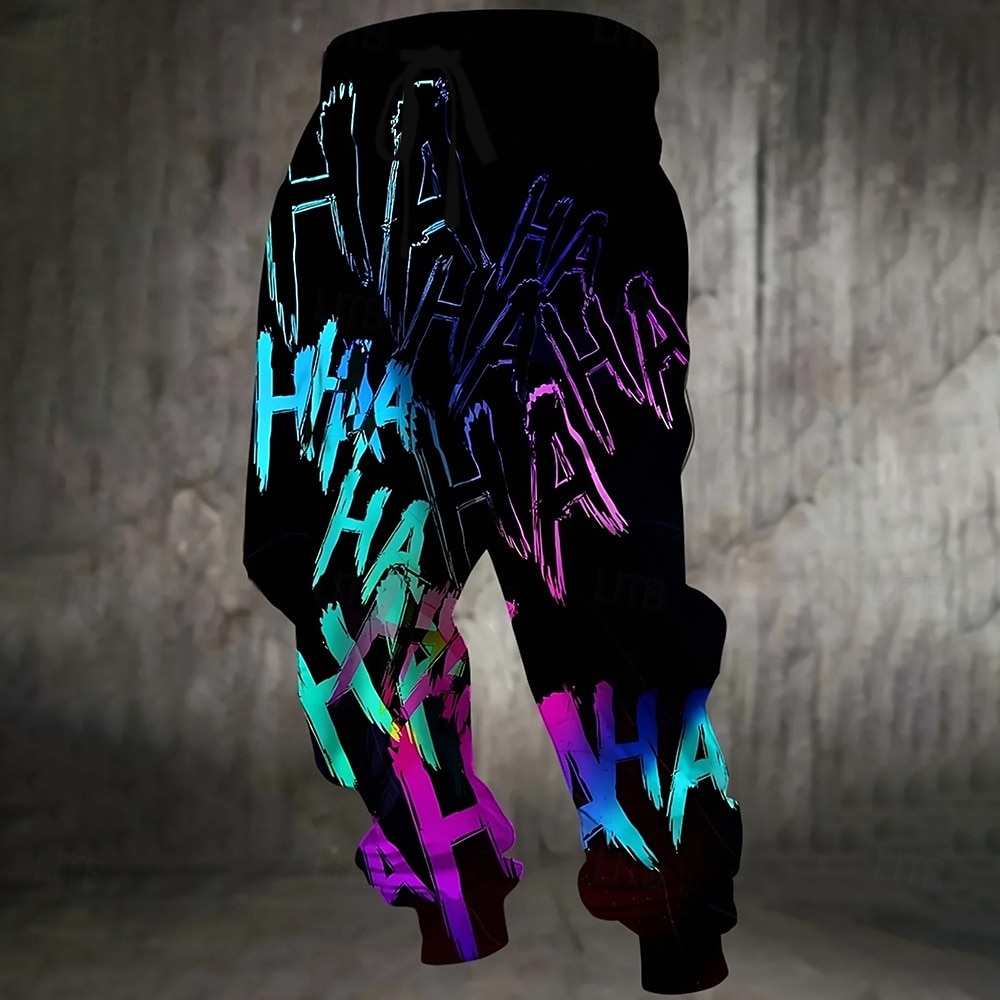 Męskie Kolorowy Graffiti Spodnie dresowe Uprawiający jogging Spodnie Średni Talia Elastyczna talia ze sznurkiem Codzienny Jogging Streetwear Ćwiczyć Spodnie dresowe sportowe z kieszeniami Wiosna 2026 - $24.99 –P7