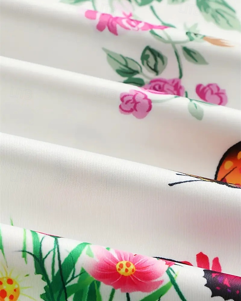 Girls' 3D Butterfly Flower Dress Long Sleeve Summer Spring Vacation Daily Holiday Princess Beautiful Sweet Kids 4-12 Years Casual Dress A Line Dress Knee-length Regular Fit 2025 - $16.99 –P4