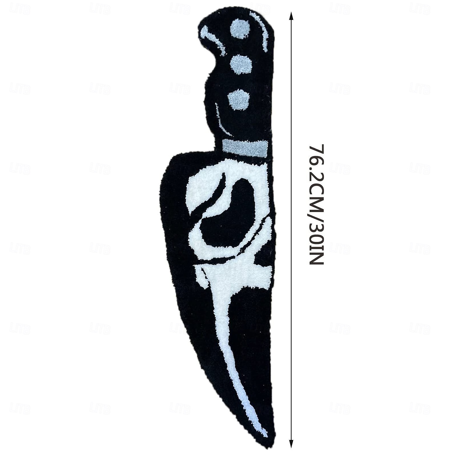 Tappeto teschio di Halloween, coltello, orrore, spaventoso, urlo, comodino, resistente all'usura, cashmere, casa, benvenuto, arredamento del 2025 a $12.99 –P2
