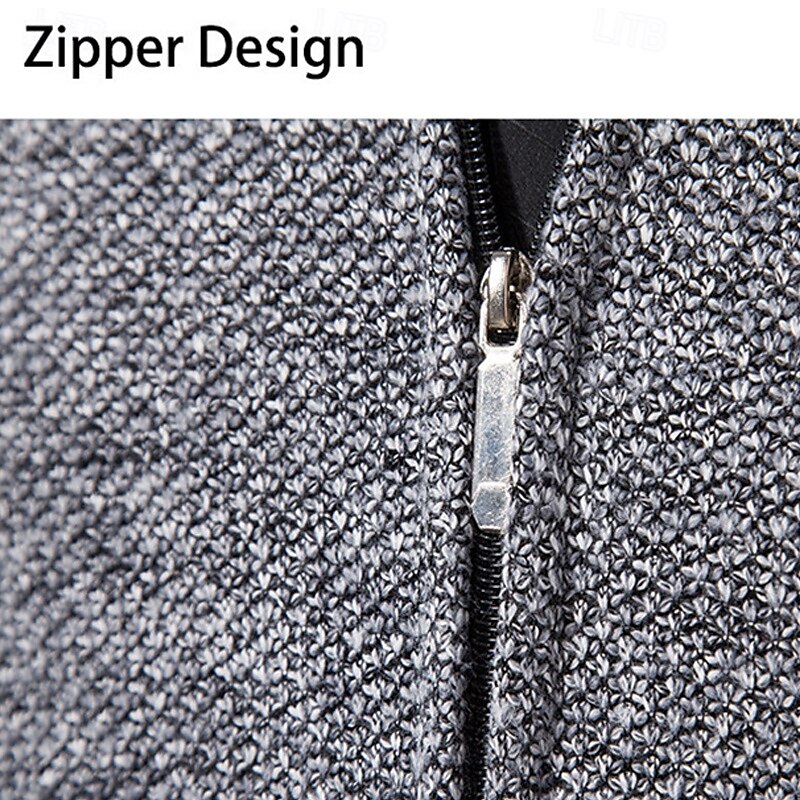 Herren Strickjacke Kurzer Pullover Reißverschluss-Pullover Strickpullover Gerippt Stricken Normale Oberteile Patchwork Fleece Farbblock Stehkragen Mode Klassisch Urlaub Alltagskleidung Bekleidung 2025 - $24.99 –P14