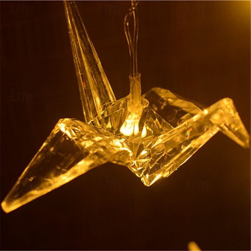 Luces de cadena de hadas 3.5M 96LED coloridas mil grullas de origami luces de cortina LED para boda decoración de habitación fiesta patio destellos luces de cadena de vacaciones enchufe EU US AU UK 2026 - $50.99 –P16