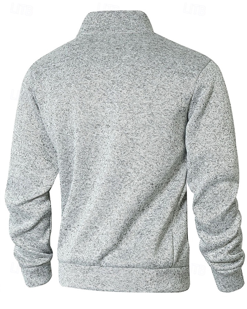 Pánské Mikina Celorozepínací mikina Černá Armádní zelená Námořnická modř Světle šedá Tmavě šedá Stojáček Bez vzoru Kapsy Sporty a outdoor Denní Dovolená Polyester Šik ven Základní Na běžné nošení 2025 - $27.99 –P2